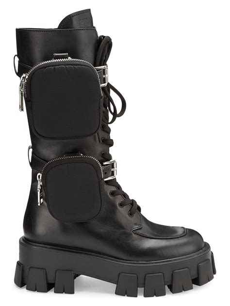 prada boots 2015|prada black chunky combat boots.